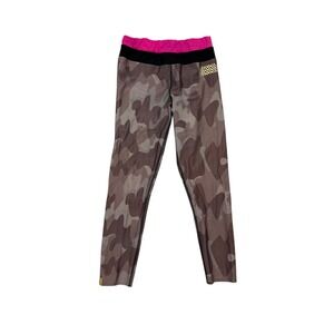 Monreal London Women's Camo Pink  Pull On High Rise Leggings Size Medium
